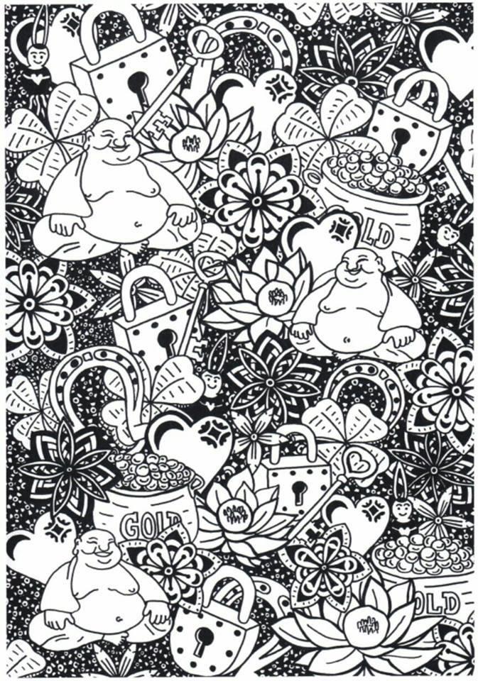 Disegno da colorare buddha porta prosperitA 